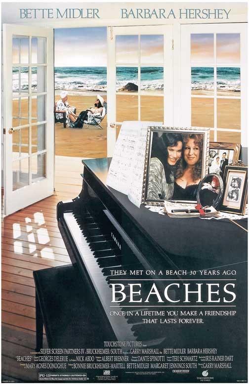 Bette Midler BEACHES Barbara Hersey movie poster 11x17