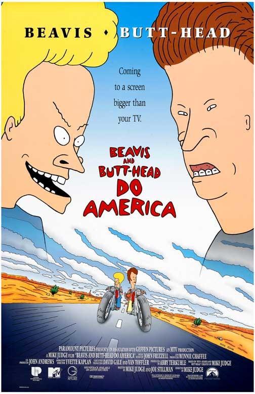 BEAVIS AND BUTT-HEAD DO AMERICA movie poster 11x17