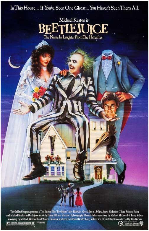 Michael Keaton BEETLEJUICE Geena Davis Alec Baldwin movie poster 11x17