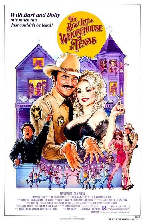 Burt Reynolds BEST LITTLE WHOREHOUSE IN TEXAS Dolly Parton movie poster 11x17