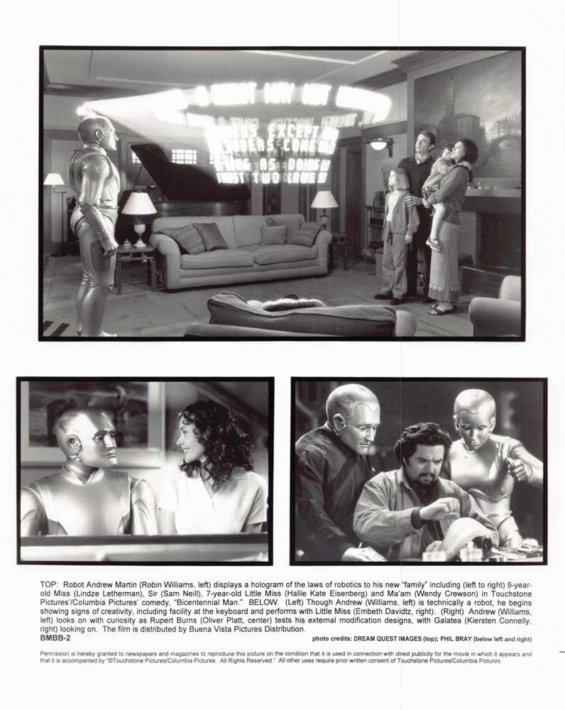 Robin Williams BICENTENNIAL MAN Oliver Platt original 8x10 press photo 1990
