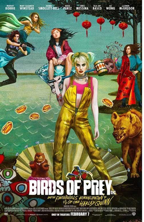 Margot Robbie BIRDS OF PREY Mary Elizabeth Winstead cast movie poster 11x17