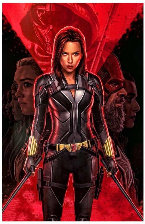 Scarlett Johansson BLACK WIDOW red movie poster 11x17