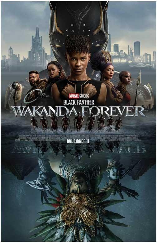 BLACK PANTHER WAKANDA FOREVER cast movie poster 11x17