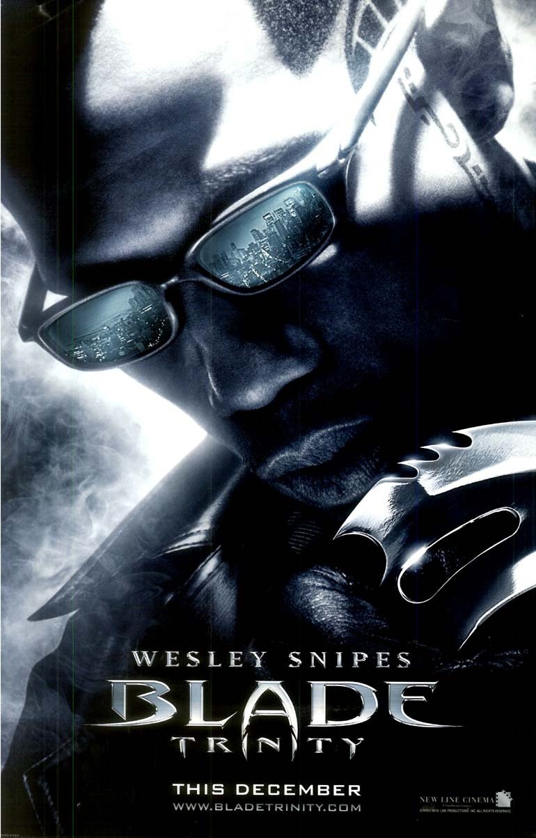 Wesley Snipes BLADE TRINITY Ryan Reynolds original studio movie poster 11x17