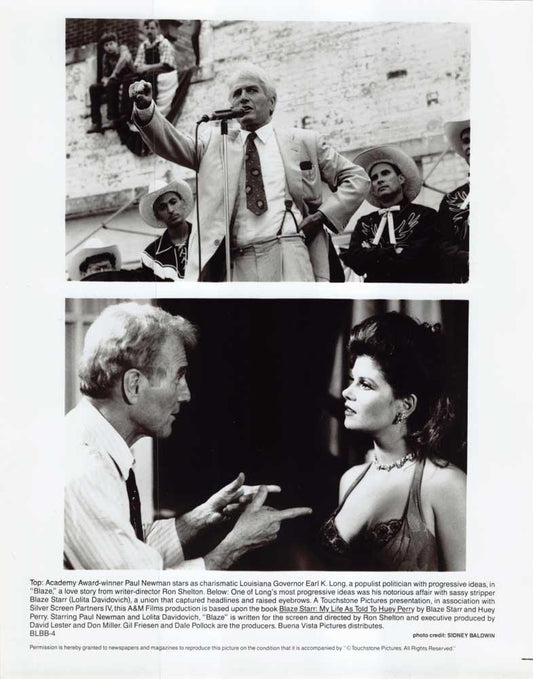 Paul Newman BLAZE Lolita Davidovich original 8x10 press photo 1989