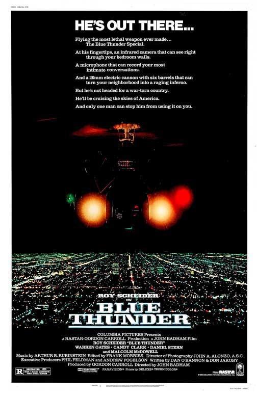 Roy Scheider BLUE THUNDER Malcolm McDowell movie poster 11x17