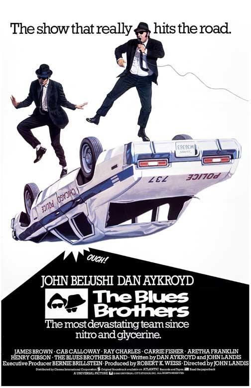 John Belushi THE BLUES BROTHERS Dan Aykroyd artwork movie poster 11x17
