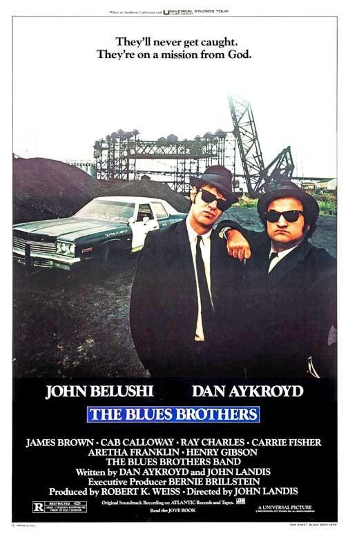 John Belushi THE BLUES BROTHERS Dan Aykroyd movie poster 11x17
