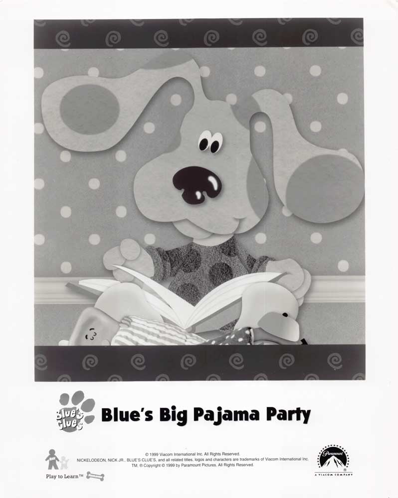 BLUE'S CLUES - BLUE'S BIG PAJAMA PARTY original 8x10 media press photo