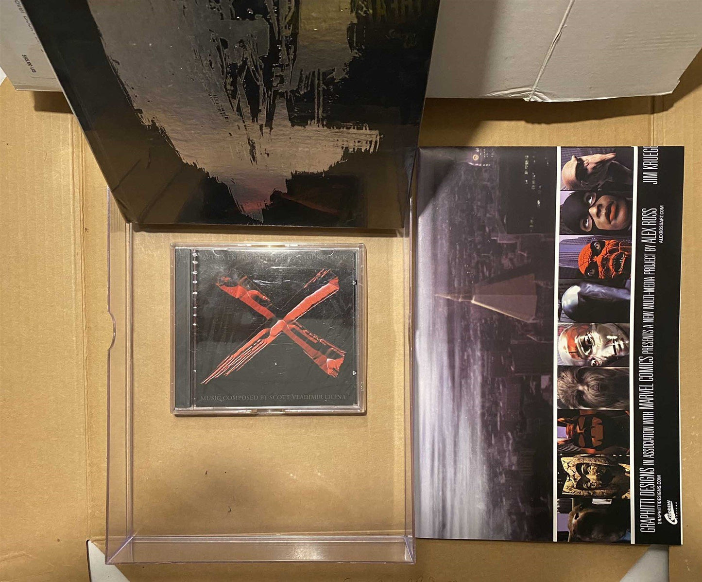 EARTH X Limited Edition Hardcover, SIGNED by ALEX ROSS & 3 others, CD, poster