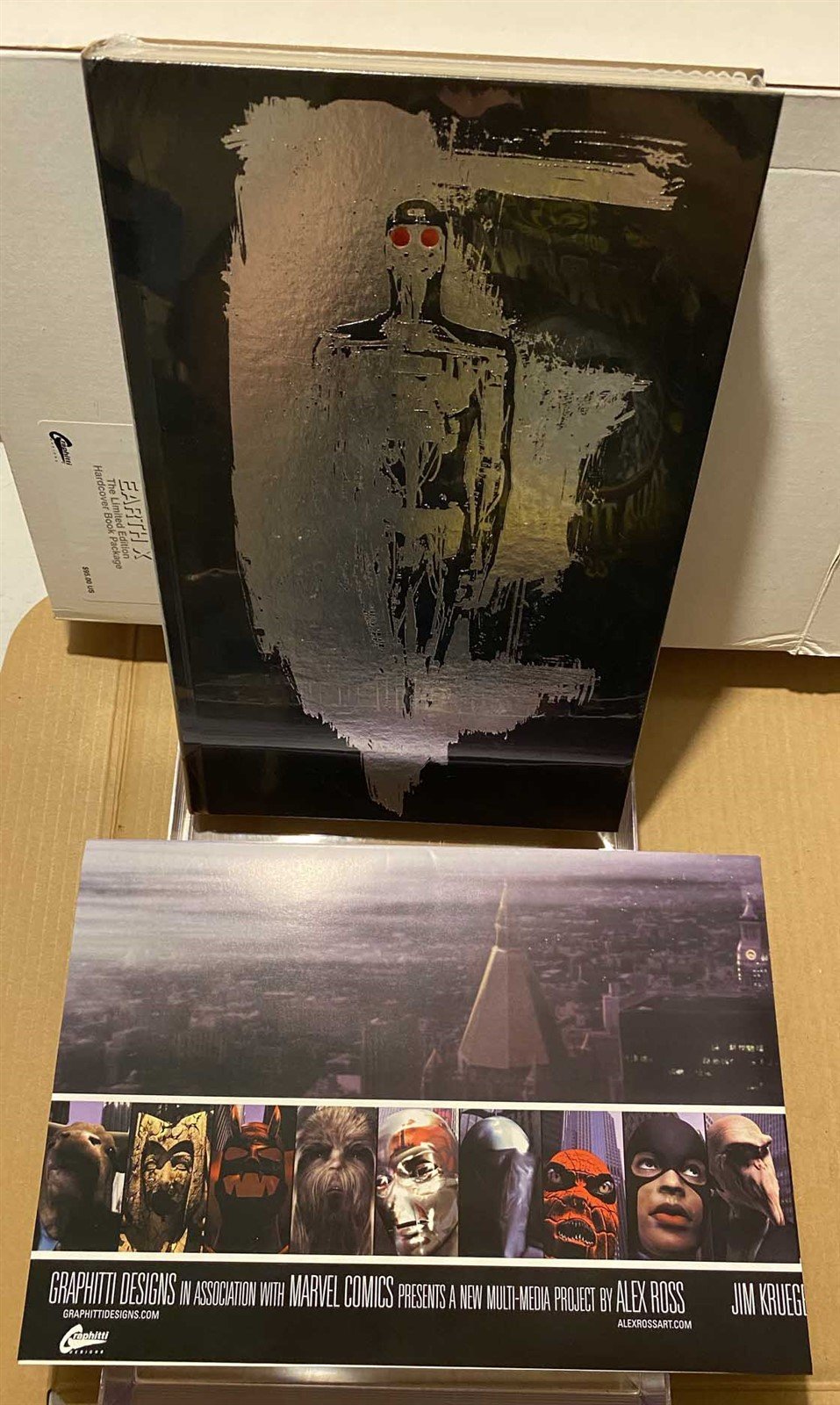 EARTH X Limited Edition Hardcover, SIGNED by ALEX ROSS & 3 others, CD, poster