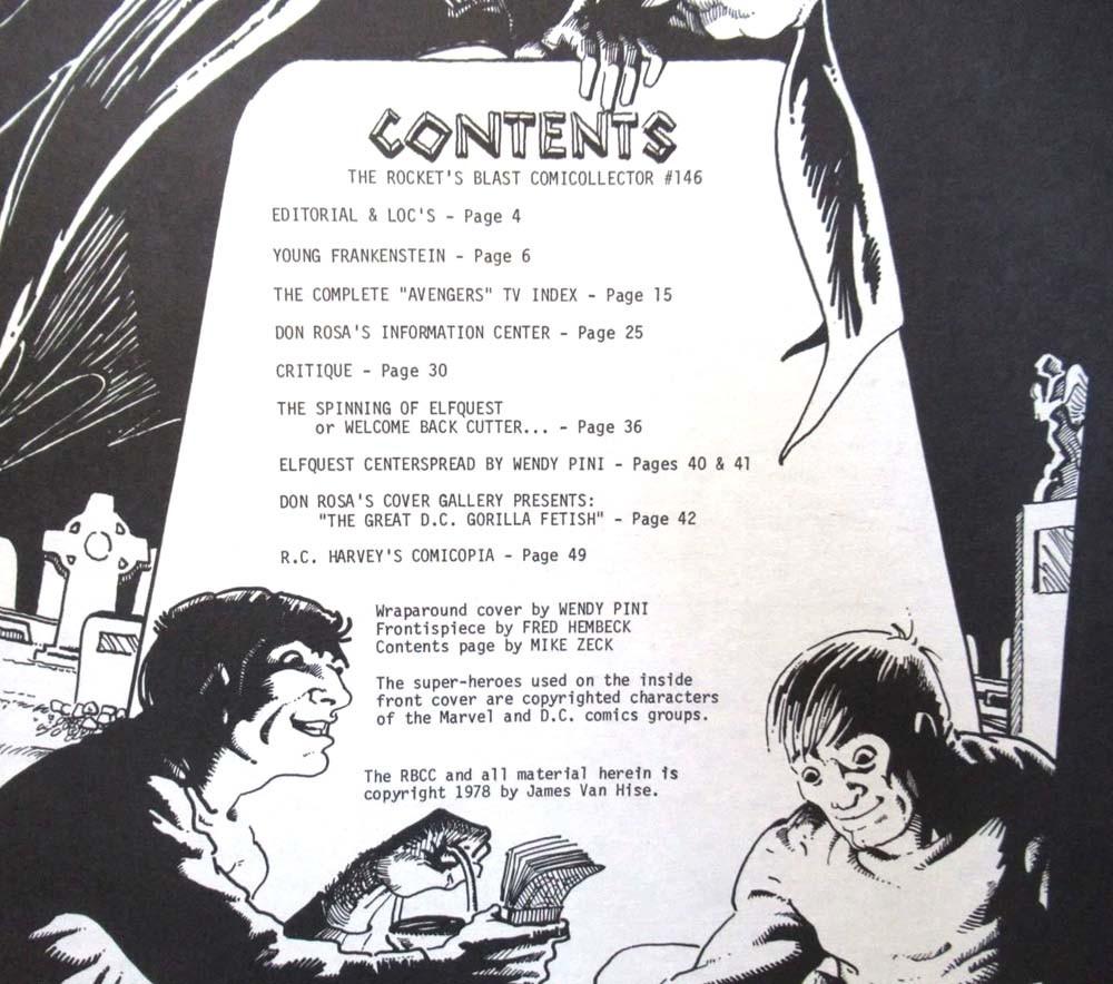 1978 RBCC #146 Comic Fanzine 'Spinning of ELFQUEST' Wendy & Richard Pini
