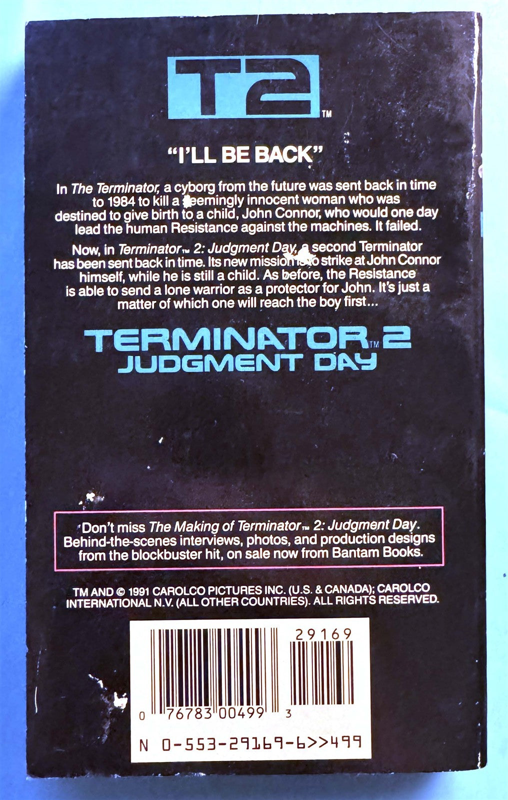 TERMINATOR 2 JUDGMENT DAY movie-tie-in book Randall Frakes 1991