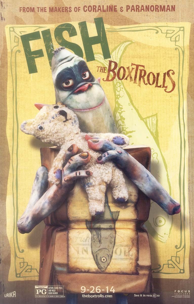 Laika THE BOXTROLLS 'Fish' original studio movie poster 11x17
