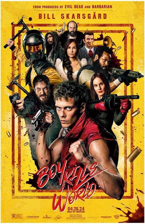 Bill Skarsgard BOY KILLS WORLD movie poster 11x17