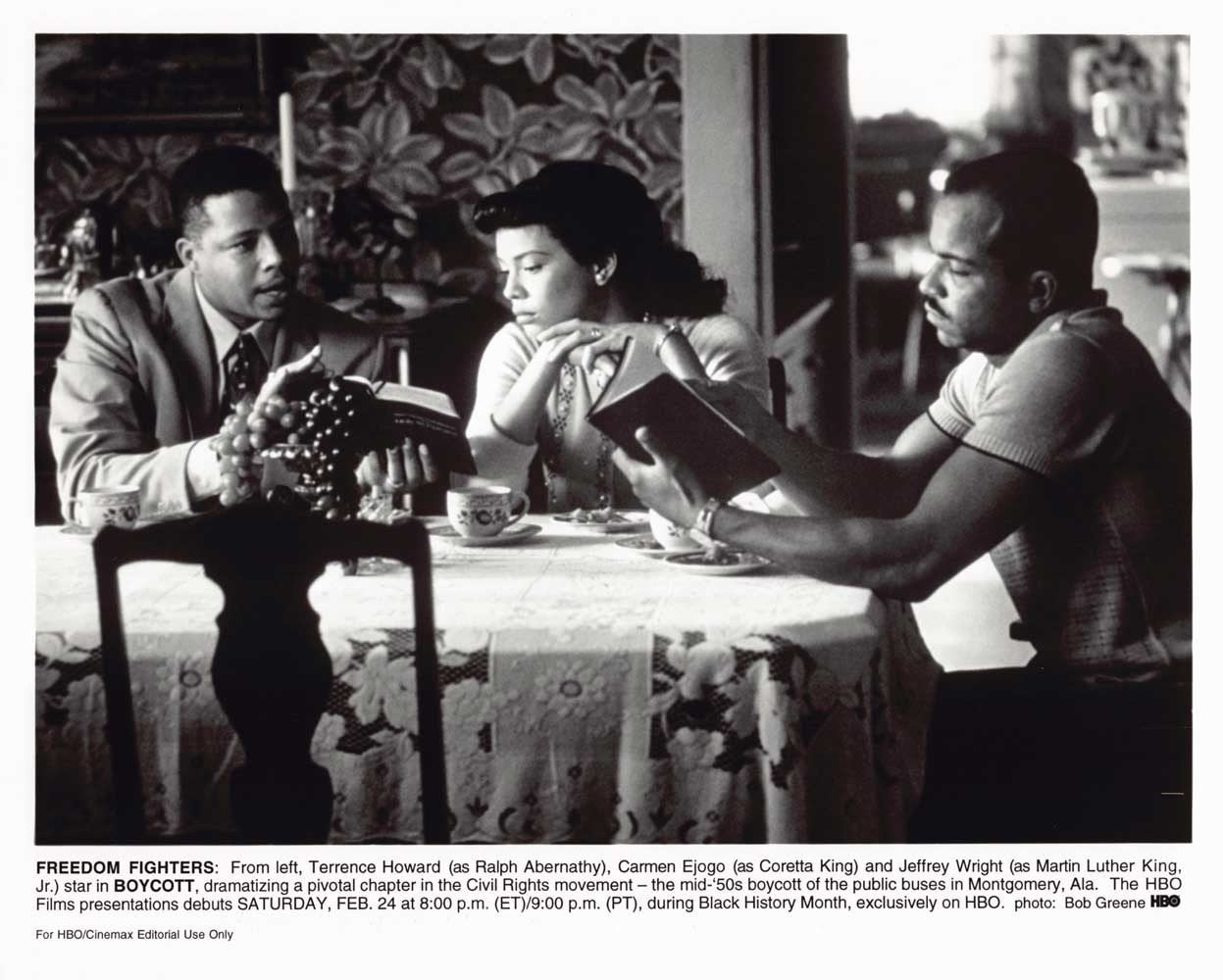 Terrence Howard HBO's BOYCOTT Jeffrey Wright original 10x8 press photo 2001
