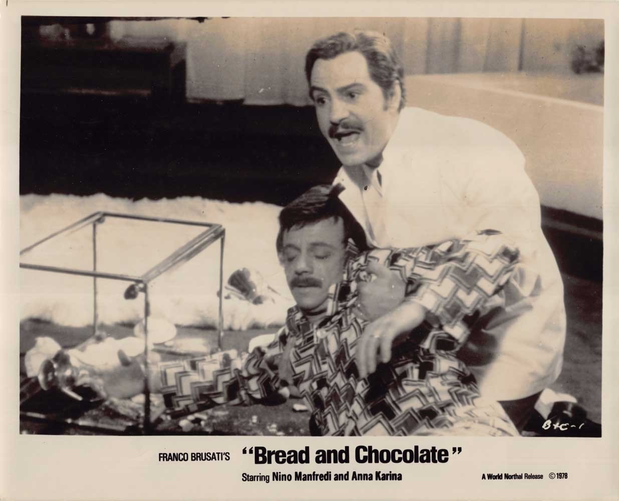 Nino Manfredi BREAD AND CHOCOLATE Anna Karina original 8x10 press photos 1974