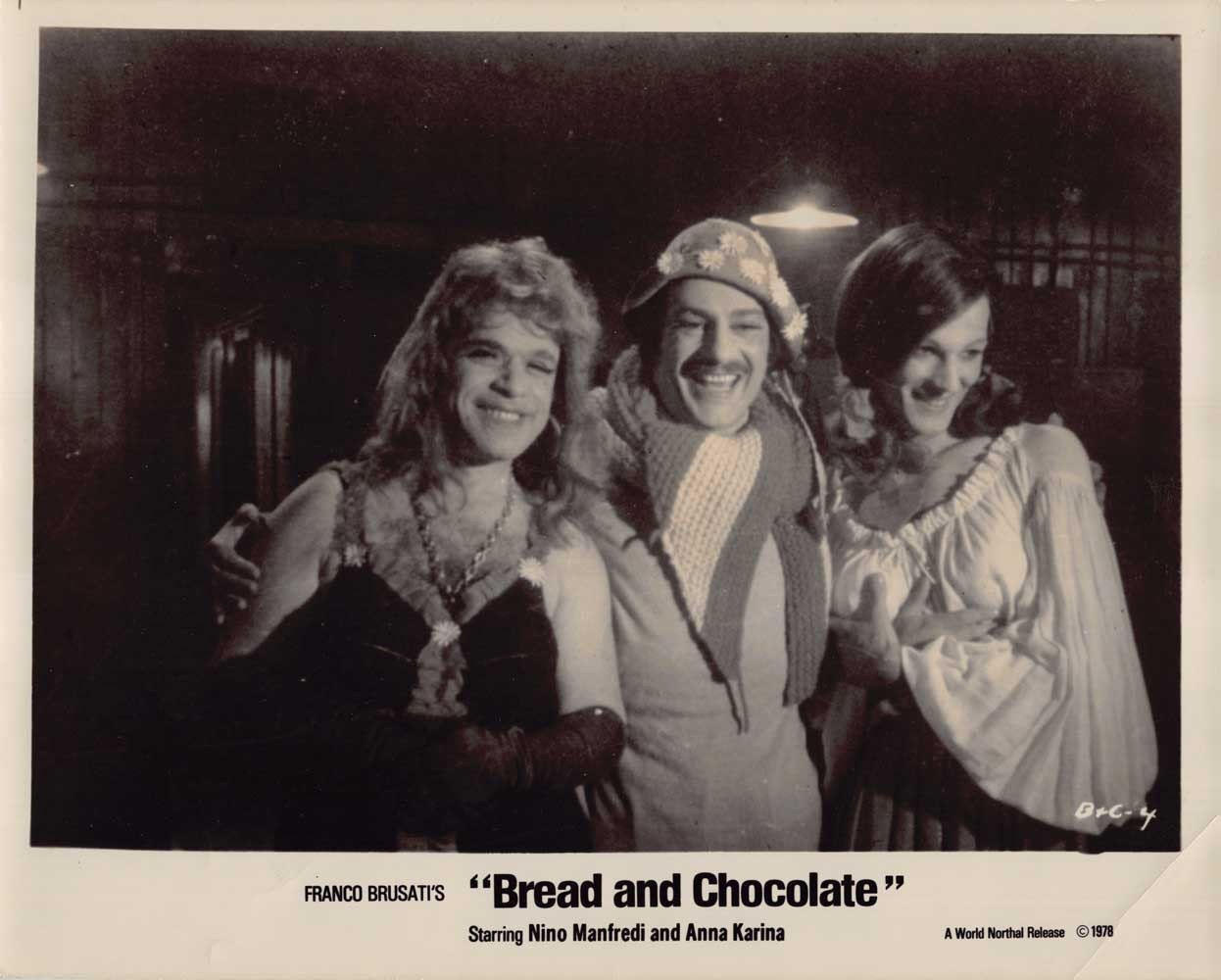Nino Manfredi BREAD AND CHOCOLATE Anna Karina original 8x10 press photos 1974