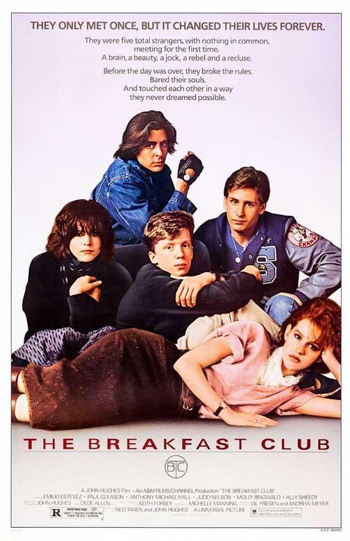Anthony Michael Hall BREAKFAST CLUB Molly Ringwald poster 11x17 John Hughes