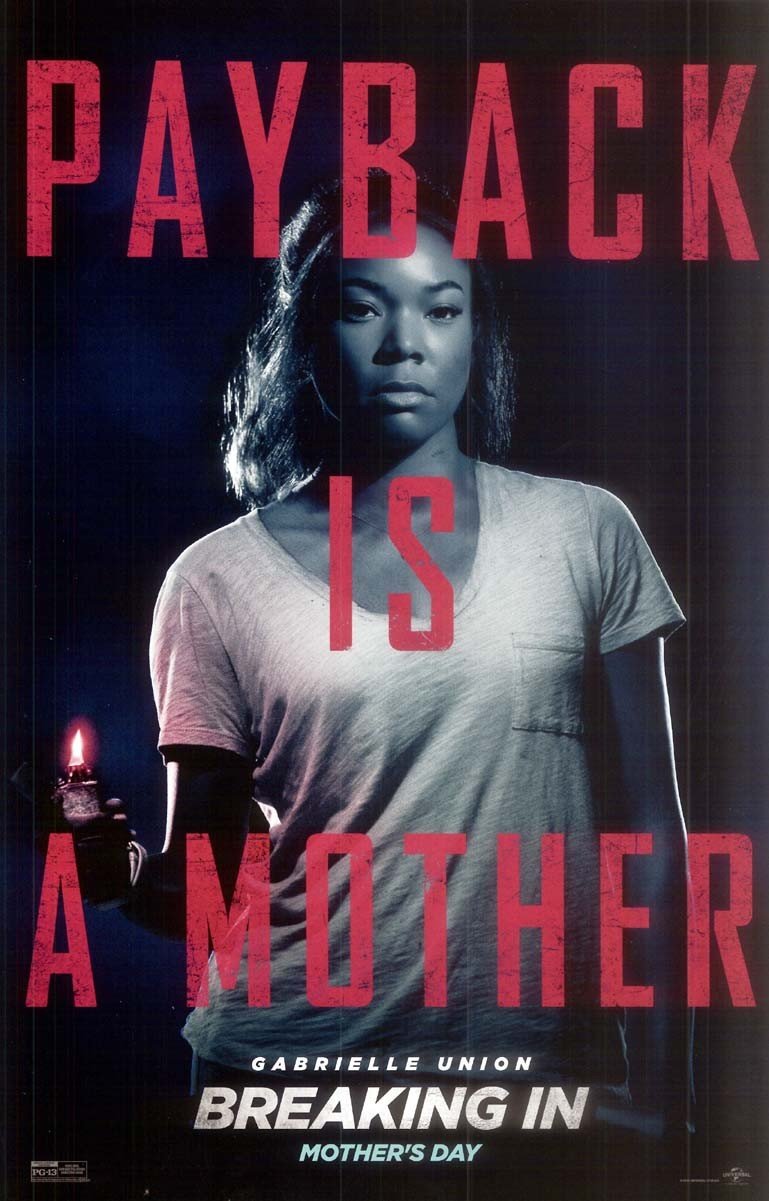 Gabrielle Union BREAKING IN original studio movie poster 11x17