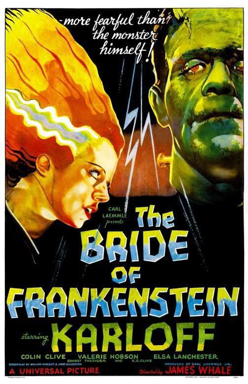 Valerie Hobson BRIDE OF FRANKENSTEIN Boris Karloff Colin Clive movie poster 11x17