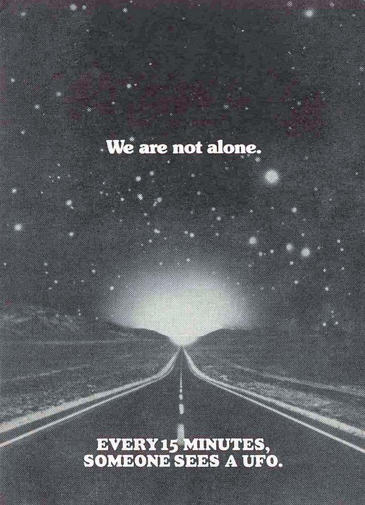 Steven Spielberg CLOSE ENCOUNTERS OF THE THIRD KIND 'Every 15 minutes' leaflet