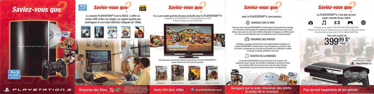 PS3 original Sony Playstation 3 bilingual brochure catalog 2008