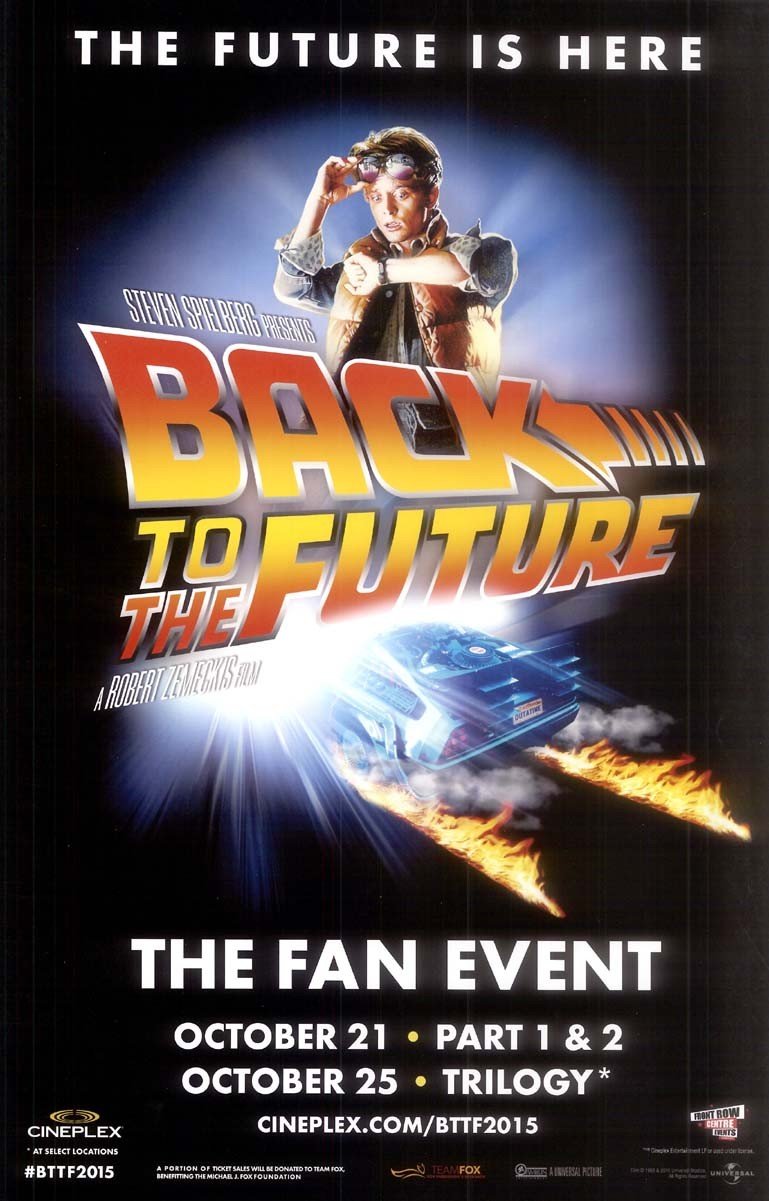 Michael J Fox BACK TO THE FUTURE Fan Event original studio movie poster 11x17