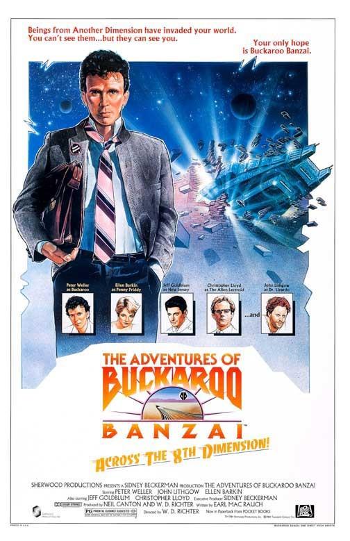Peter Weller ADVENTURES OF BUCKAROO BANZAI Jeff Goldblum movie poster 11x17