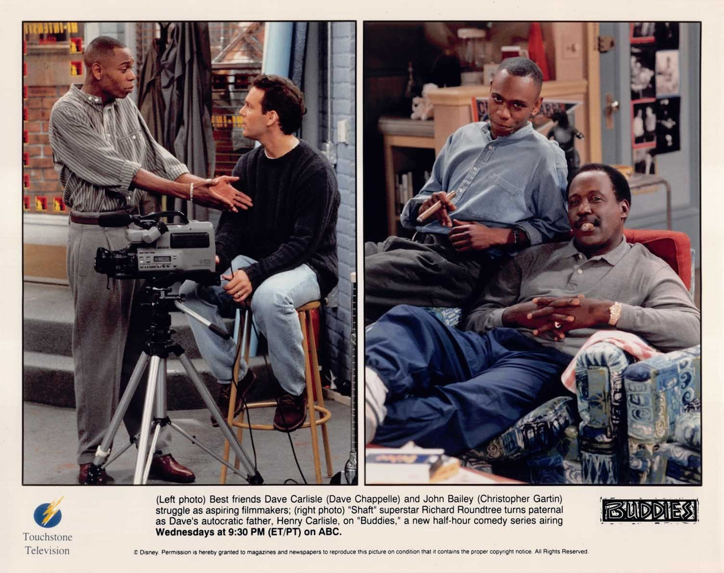 Dave Chappelle BUDDIES Judith Ivey Richard Roundtree original press photos 1996