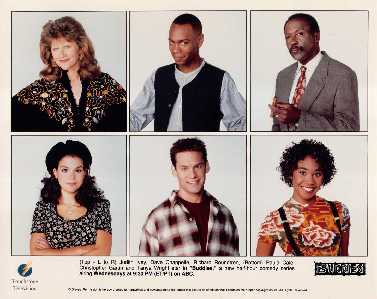 Dave Chappelle BUDDIES Judith Ivey Richard Roundtree original press photos 1996