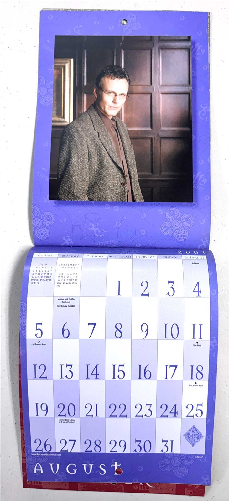 Sarah Michelle Gellar BUFFY THE VAMPIRE SLAYER 17-Month Locker Calendar 2000-01