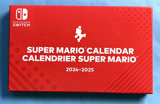 Nintendo Switch SUPER MARIO CALENDAR 2024-2025 bilingual promo NEW Gamestop