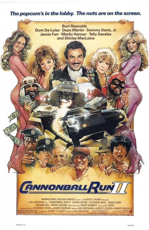 Burt Reynolds CANNONBALL RUN 2 Dom De Luise Dean Martin movie poster 11x17