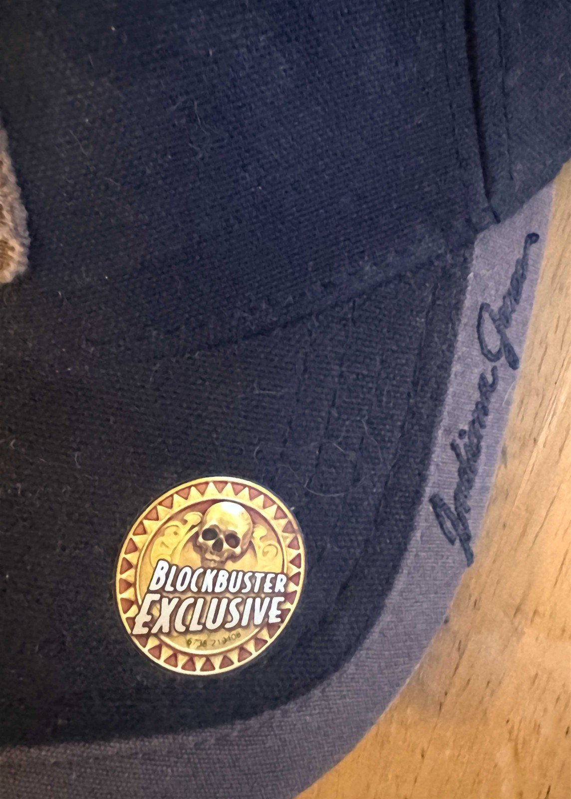 2008 Dorfman INDIANA JONES metal ingot baseball cap BLOCKBUSTER VIDEO exclusive