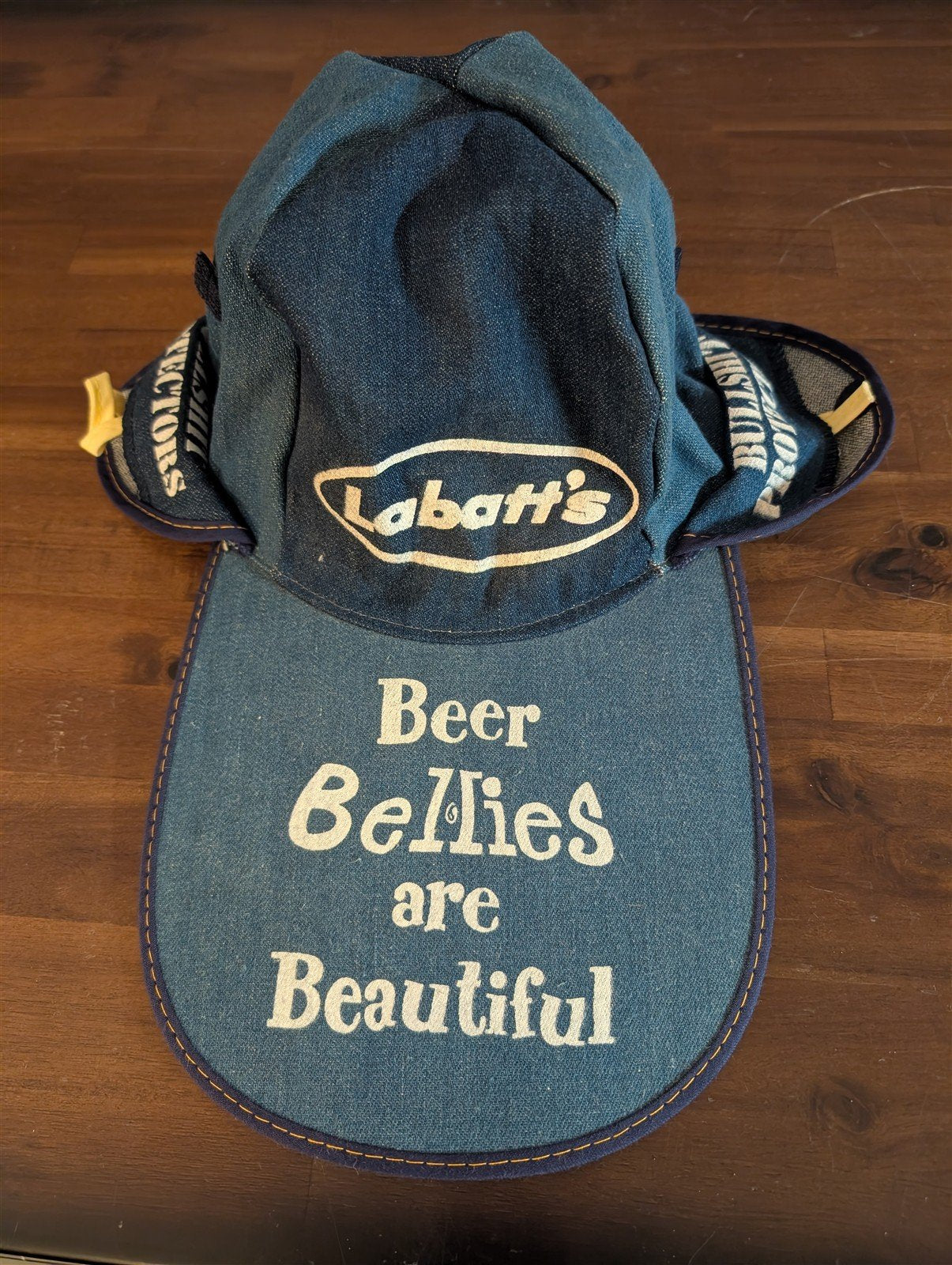 LABATT'S 1970's promotional BEER BELLIES ARE BEAUTIFUL 'hunting' cap RARE