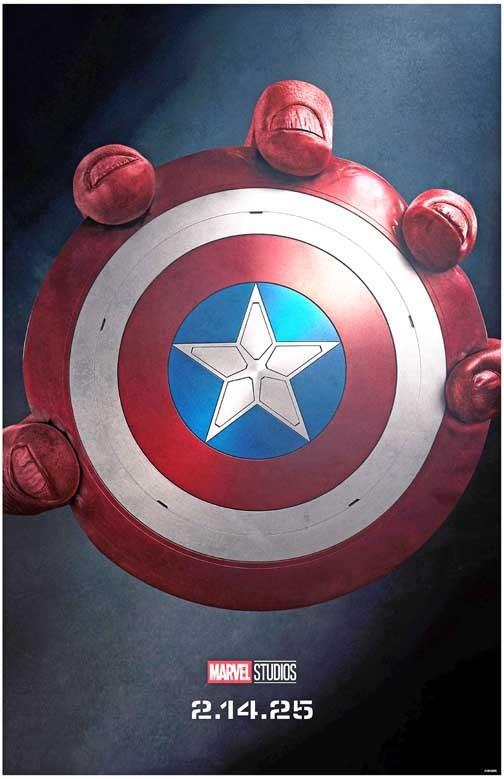 Anthony Mackie CAPTAIN AMERICA BRAVE NEW WORLD Harrison Ford movie poster 11x17