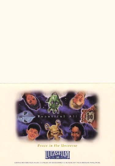 STAR WARS Lucasfilm 2002 YODA "Exactly Alike..." Christmas Card