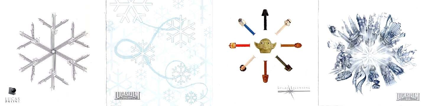 STAR WARS Lucasfilm 2004 Accordion-style LFL companies Christmas Card