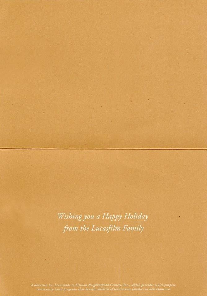 STAR WARS Lucasfilm 2005 Golden Gate Bridge Christmas Card