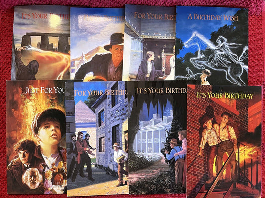 1990's Lucasfilm YOUNG INDIANA JONES set of 8 Hallmark Birthday cards NEW