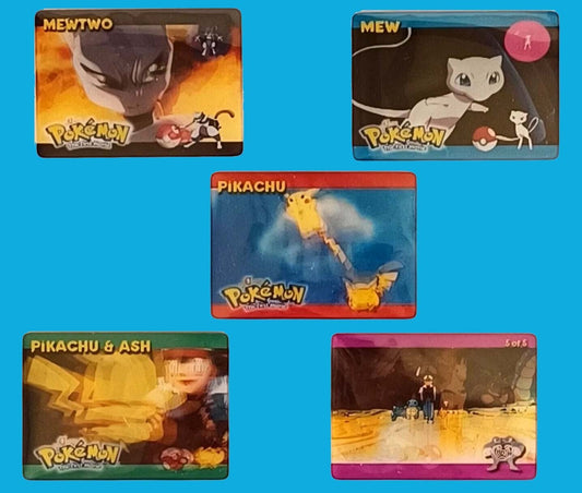 POKEMON THE FIRST MOVIE promotional lenticular/motion cards complete set of 5