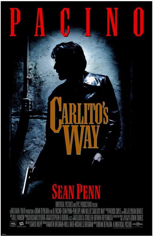 Al Pacino CARLITO'S WAY Sean Penn movie poster 11x17 Brian De Palma