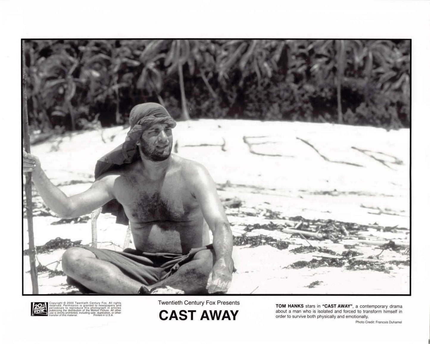 Tom Hanks CAST AWAY original 8x10 press photo 2000