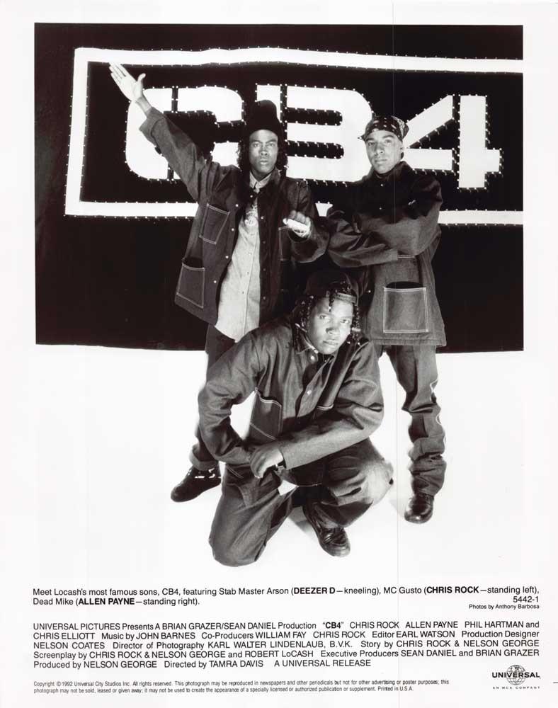 Chris Rock CB4 Deezer D Allen Payne original 8x10 press photo 1992
