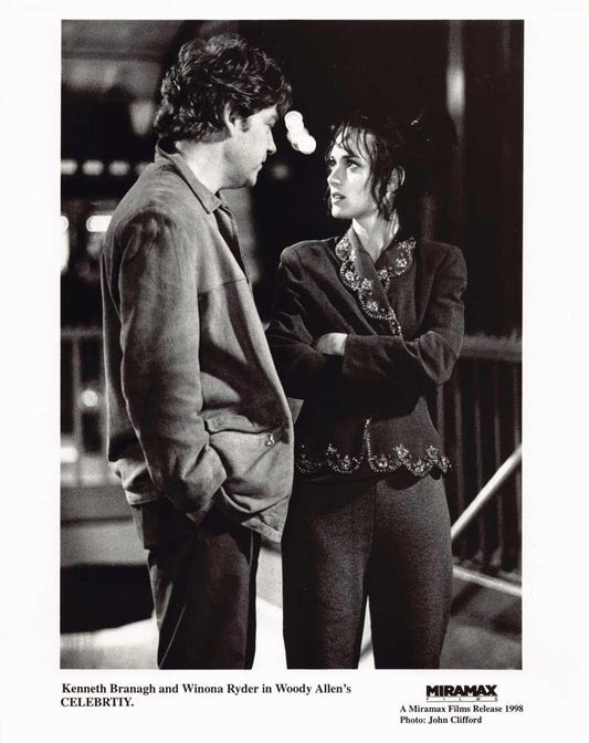 Kenneth Branagh CELEBRITY Winona Ryder original 8x10 press photo 1998