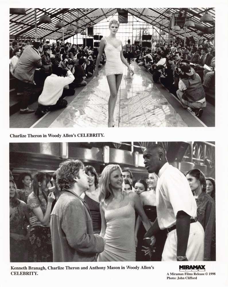 Kenneth Branagh CELEBRITY Charlize Theron original 8x10 press photo 1998