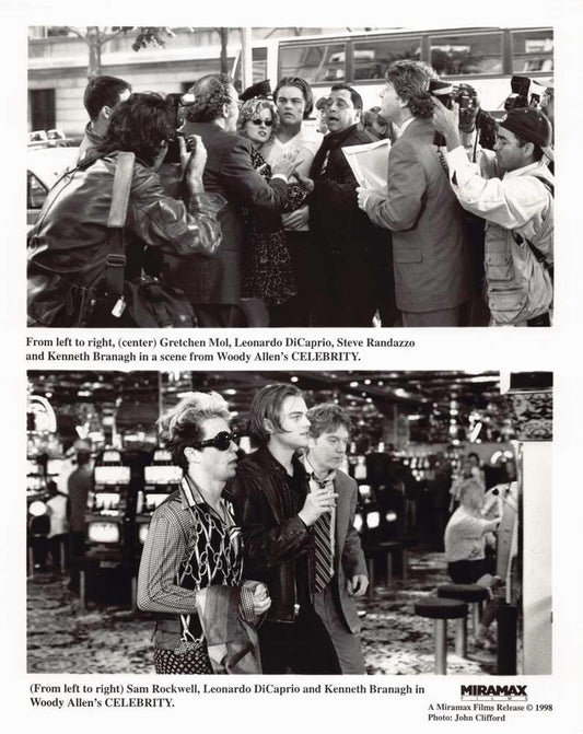Kenneth Branagh CELEBRITY Leonardo DiCaprio original 8x10 press photo 1998
