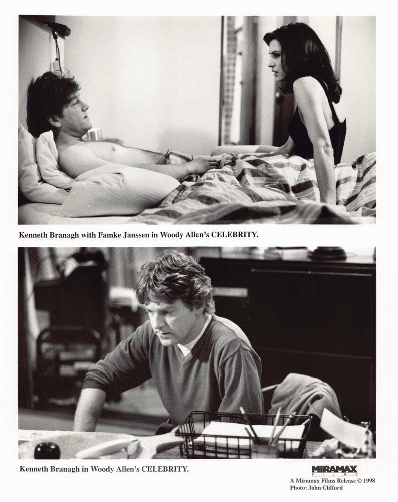 Kenneth Branagh CELEBRITY Famke Janssen original 8x10 press photo 1998
